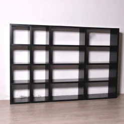 Pamono Black Modular Bookcase by Giulio A. Polvara for Kartell, 1970s Clearance