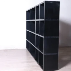 Pamono Black Modular Bookcase by Giulio A. Polvara for Kartell, 1970s Clearance