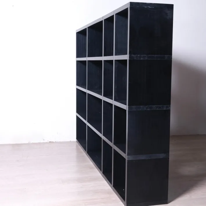 Pamono Black Modular Bookcase by Giulio A. Polvara for Kartell, 1970s Clearance