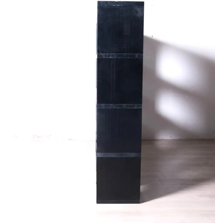 Pamono Black Modular Bookcase by Giulio A. Polvara for Kartell, 1970s Clearance