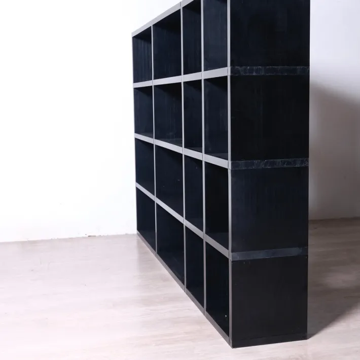 Pamono Black Modular Bookcase by Giulio A. Polvara for Kartell, 1970s Clearance