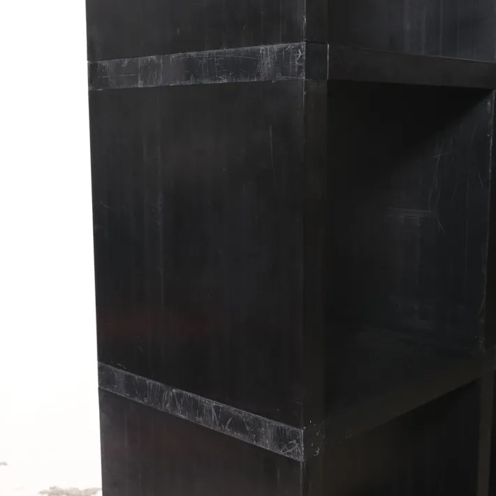 Pamono Black Modular Bookcase by Giulio A. Polvara for Kartell, 1970s Clearance