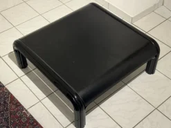 Pamono Black Orsay Table and Chair by Gae Aulenti for Knoll International, 1970s, Set of 2 Clearance