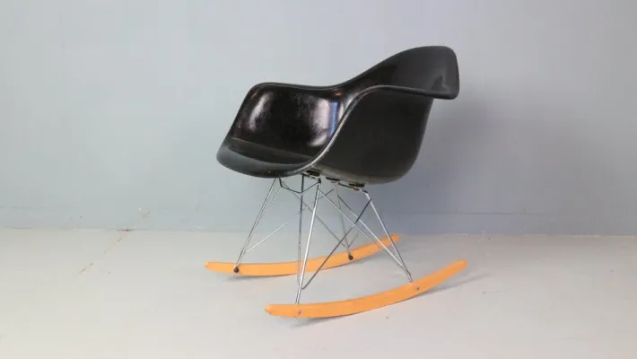 Pamono Black RAR Rocking Chair by Charles & Ray Eames for Herman Miller, 1977 New