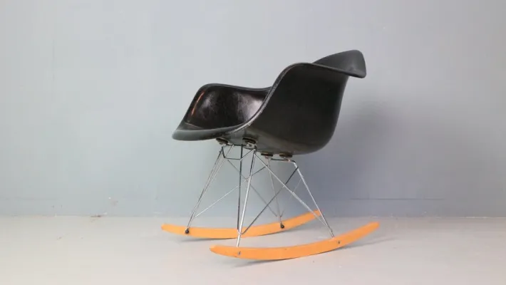 Pamono Black RAR Rocking Chair by Charles & Ray Eames for Herman Miller, 1977 New