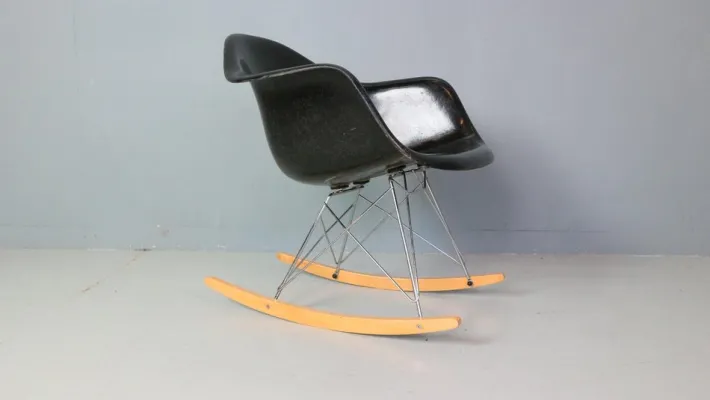 Pamono Black RAR Rocking Chair by Charles & Ray Eames for Herman Miller, 1977 New