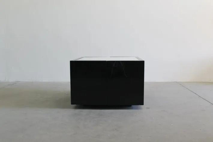 Pamono Black Saratoga Cabinet by Massimo & Lella Vignelli for Poltronova, 1960s Online