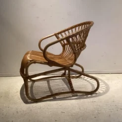 Pamono Blond Rattan Chair, Italy Sale