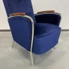 Pamono Blue Chrome Armchairs by Jozsef Peresztegi, 1950s, Set of 2 Discount