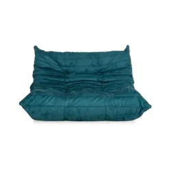 Pamono Blue Fabric Togo 2-Seater Sofa by Michel Ducaroy for Ligne Roset Hot