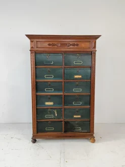 Pamono Blue Filing Cabinet in Oak Discount