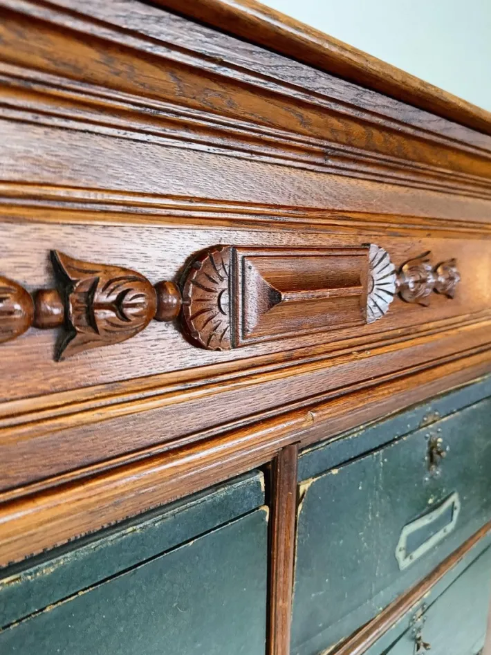 Pamono Blue Filing Cabinet in Oak Discount