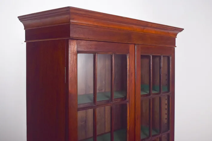Pamono Bookcase with Glass Doors, 1930s Hot
