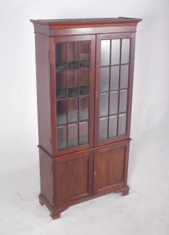 Pamono Bookcase with Glass Doors, 1930s Hot