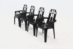 Pamono Boston Chairs by Pierre Paulin for Henry Massonnet, France, 1980s, Set of 4