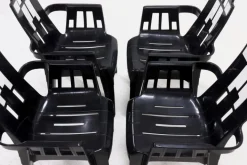 Pamono Boston Chairs by Pierre Paulin for Henry Massonnet, France, 1980s, Set of 4