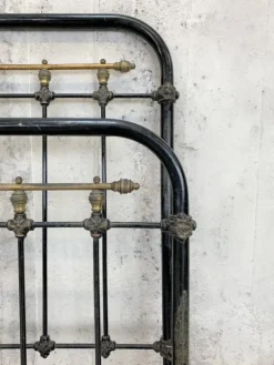 Pamono Brass and Black Metal Bed Frame Sale