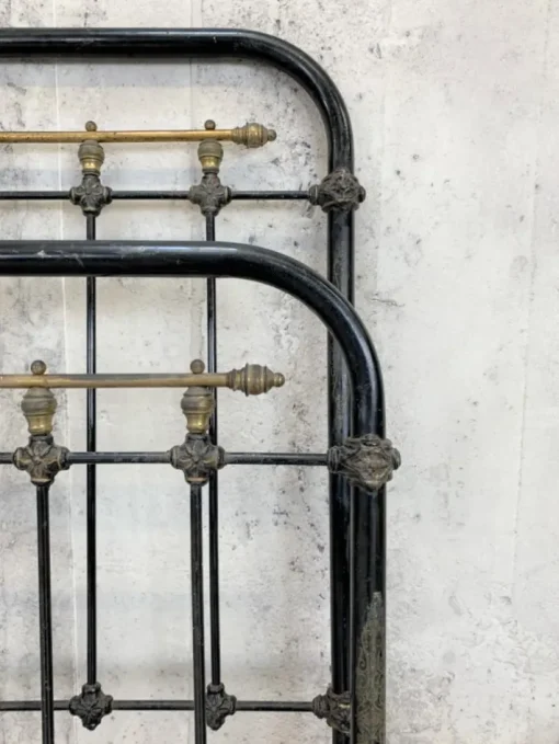 Pamono Brass and Black Metal Bed Frame Sale