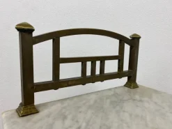 Pamono Brass Bedside Table with Marble Top, 1920s Clearance