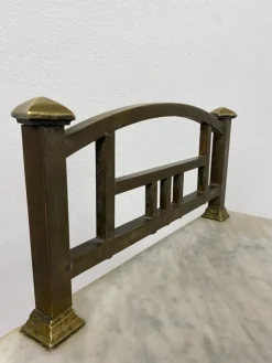 Pamono Brass Bedside Table with Marble Top, 1920s Clearance