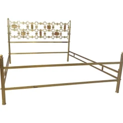 Pamono Brass Double Bed by Osvaldo Borsani, Italy, 1960s Hot