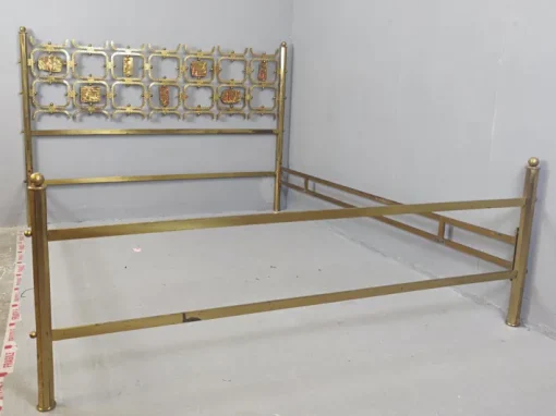 Pamono Brass Double Bed by Osvaldo Borsani, Italy, 1960s Hot