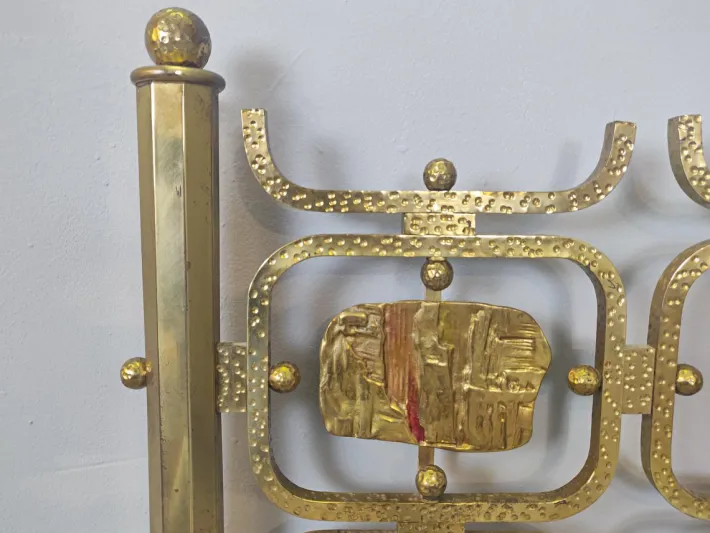 Pamono Brass Double Bed by Osvaldo Borsani, Italy, 1960s Hot