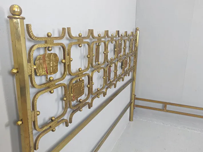 Pamono Brass Double Bed by Osvaldo Borsani, Italy, 1960s Hot