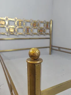 Pamono Brass Double Bed by Osvaldo Borsani, Italy, 1960s Hot