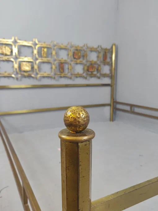 Pamono Brass Double Bed by Osvaldo Borsani, Italy, 1960s Hot