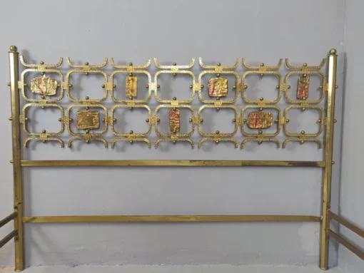 Pamono Brass Double Bed by Osvaldo Borsani, Italy, 1960s Hot