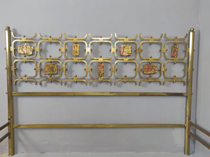 Pamono Brass Double Bed by Osvaldo Borsani, Italy, 1960s Hot