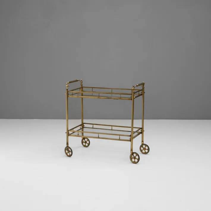 Pamono Brass Drinks Trolley, 1930s Sale