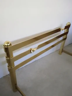 Pamono Brass Plated Metal Double Bed, 1970s New