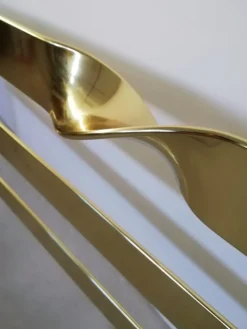 Pamono Brass Plated Metal Double Bed, 1970s New