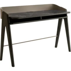 Pamono Bravero Laguna Oak and Breccia Imperiale Glass Desk by Morica Design Hot