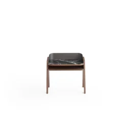 Pamono Bravero Walnut and Breccia Imperiale Glass Nightstand by Morica Design Clearance