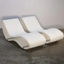 Pamono Breez 2.0 Sunbeds attributed to Karim Rachid for Talenti, Set of 2
