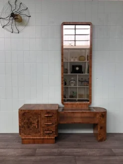 Pamono Briar Bedroom Makeup Cabinet with Mirror, 1930s
