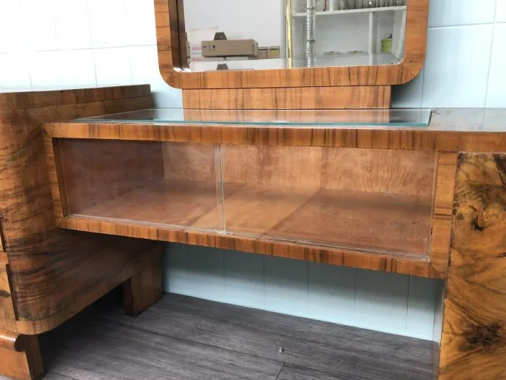 Pamono Briar Bedroom Makeup Cabinet with Mirror, 1930s