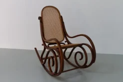 Pamono Brown Bentwood Rocking Chair, 1950s New