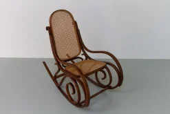 Pamono Brown Bentwood Rocking Chair, 1950s New