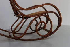 Pamono Brown Bentwood Rocking Chair, 1950s New