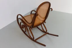 Pamono Brown Bentwood Rocking Chair, 1950s New