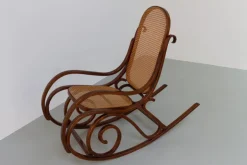 Pamono Brown Bentwood Rocking Chair, 1950s New