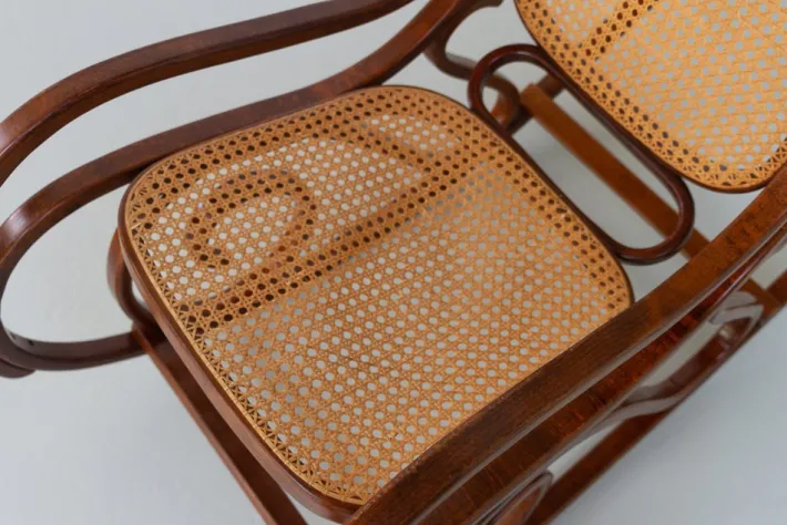 Pamono Brown Bentwood Rocking Chair, 1950s New