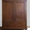 Pamono Brown Chestnut Wardrobe, 1890s Best
