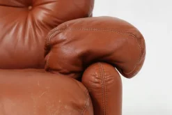 Pamono Brown Leather 3-Seater Sofa Coronado by Tobia Scarpa for B&b Italia, Italy, 1960s Hot