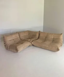 Pamono Brown Togo Sofas from Ligne Roset, Set of 3