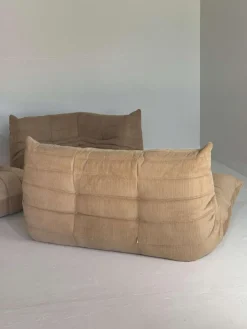 Pamono Brown Togo Sofas from Ligne Roset, Set of 3